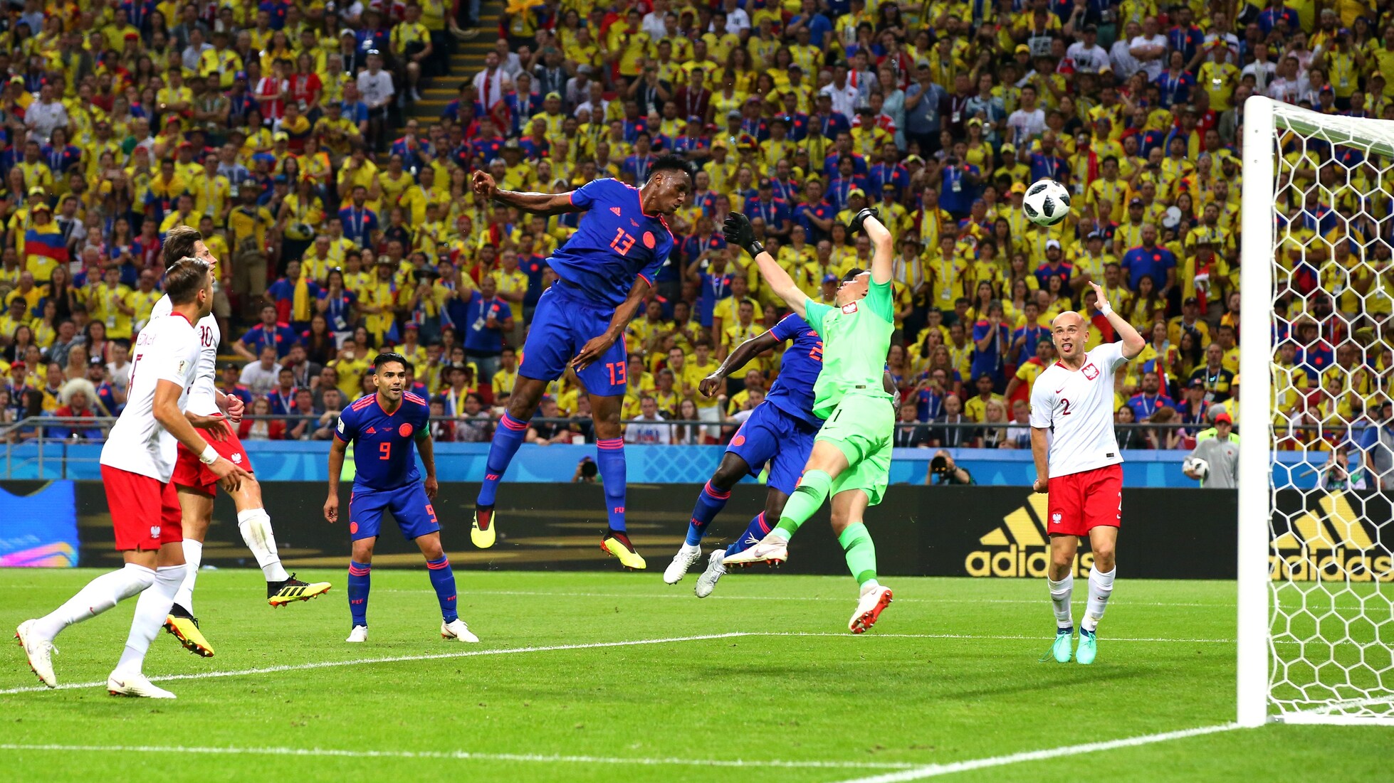Yerry Mina Goal 40' | Poland v Colombia | 2018 FIFA World Cup Russia™