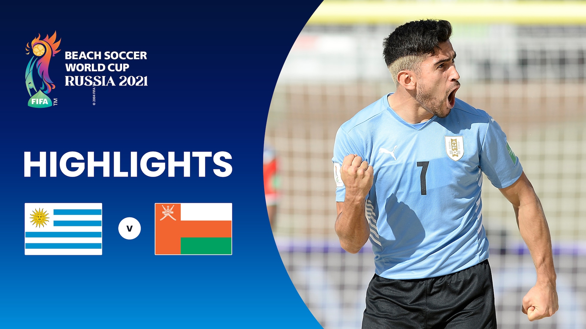 Uruguay v Oman | Gruppe D | FIFA Beach-Soccer-Weltmeisterschaft Russland 2021™ | Highlights