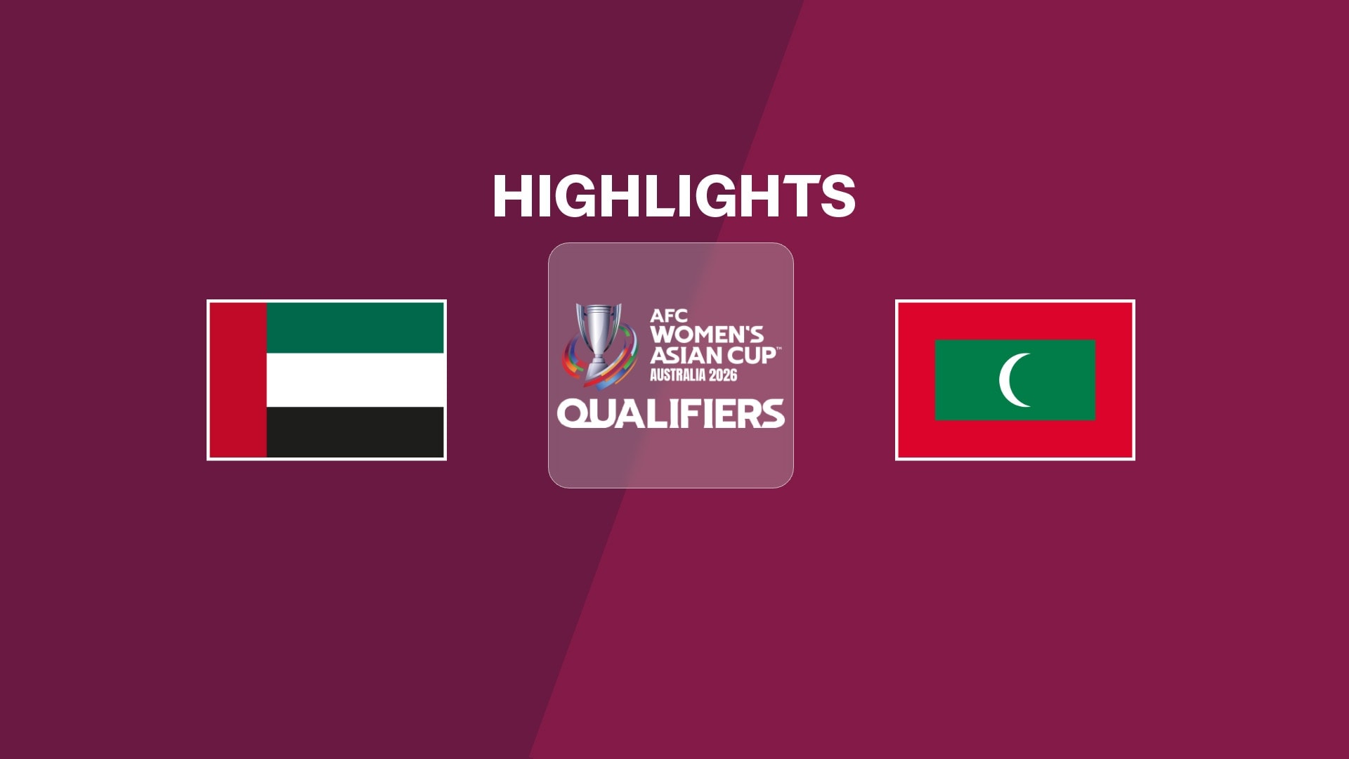 UAE vs Maldives | Grupo E | Clasificatorias de la Copa Asiática Femenina de la AFC 2026 | Highlights