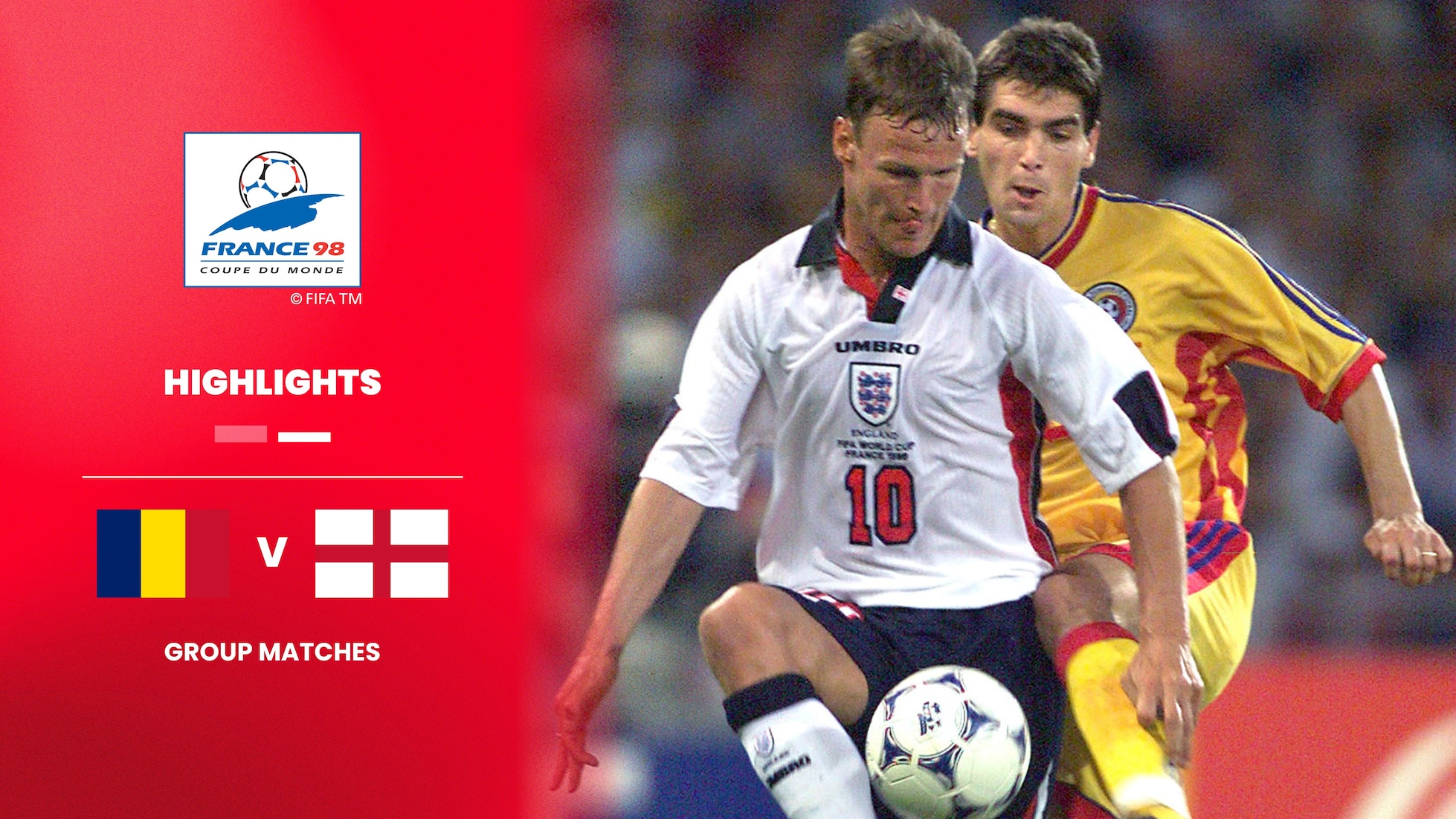 Romania v England | Group G | 1998 FIFA World Cup France™ | Highlights