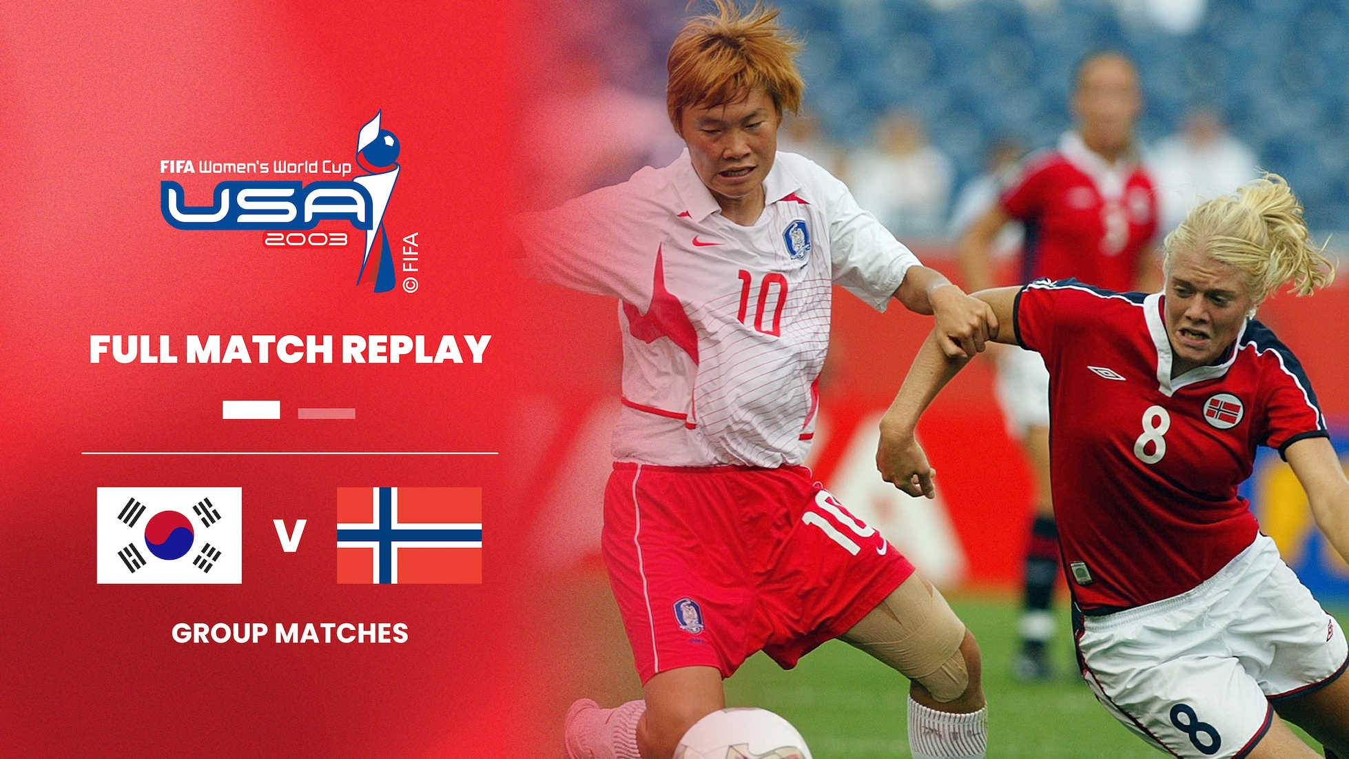República da Coreia x Noruega | Grupo B | Copa do Mundo Feminina da FIFA EUA 2003 | Jogo completo