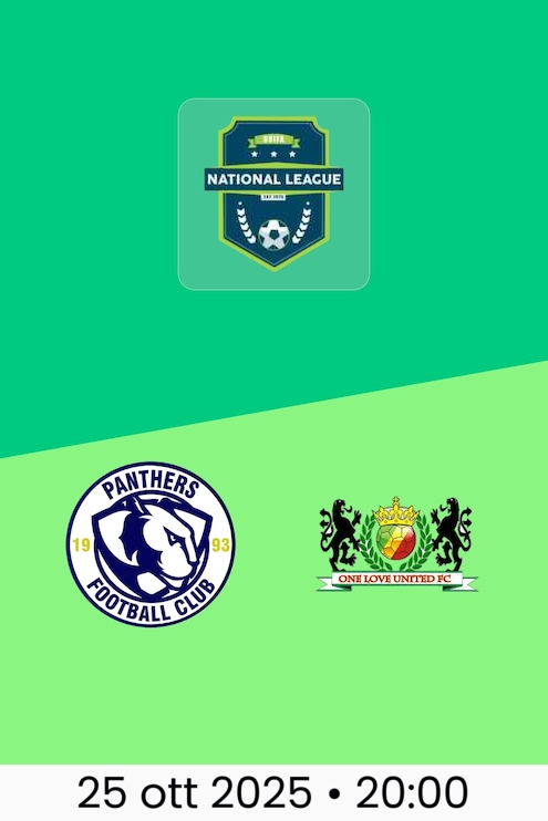 Panthers FC - One Love United FC | Lega Nazionale BVIFA 2025/26