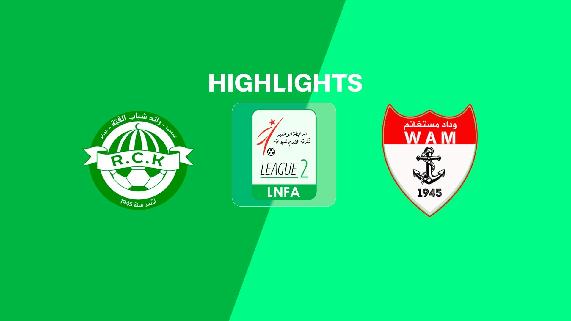 RC Kouba v WA Mostaganem | Ligue 2 2025/26 | Highlights