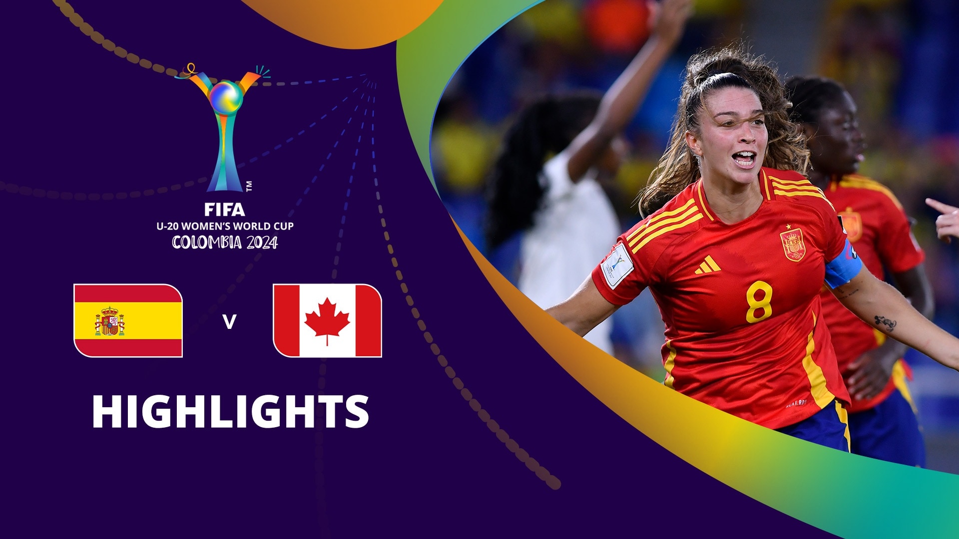 Espanha x Canadá | Oitavas de final | Copa do Mundo Feminina Sub-20 da FIFA Colômbia 2024™ | Melhores momentos