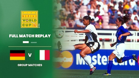 Alemania vs Italia | Grupo B | Copa Mundial del Fútbol Femenino de la FIFA EE UU 1999™ | Partido Completo