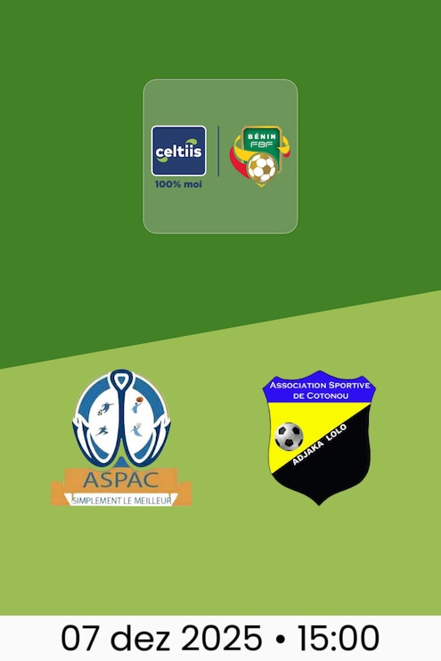 ASPAC FC x AS Cotonou FC | Ligue 1 2025