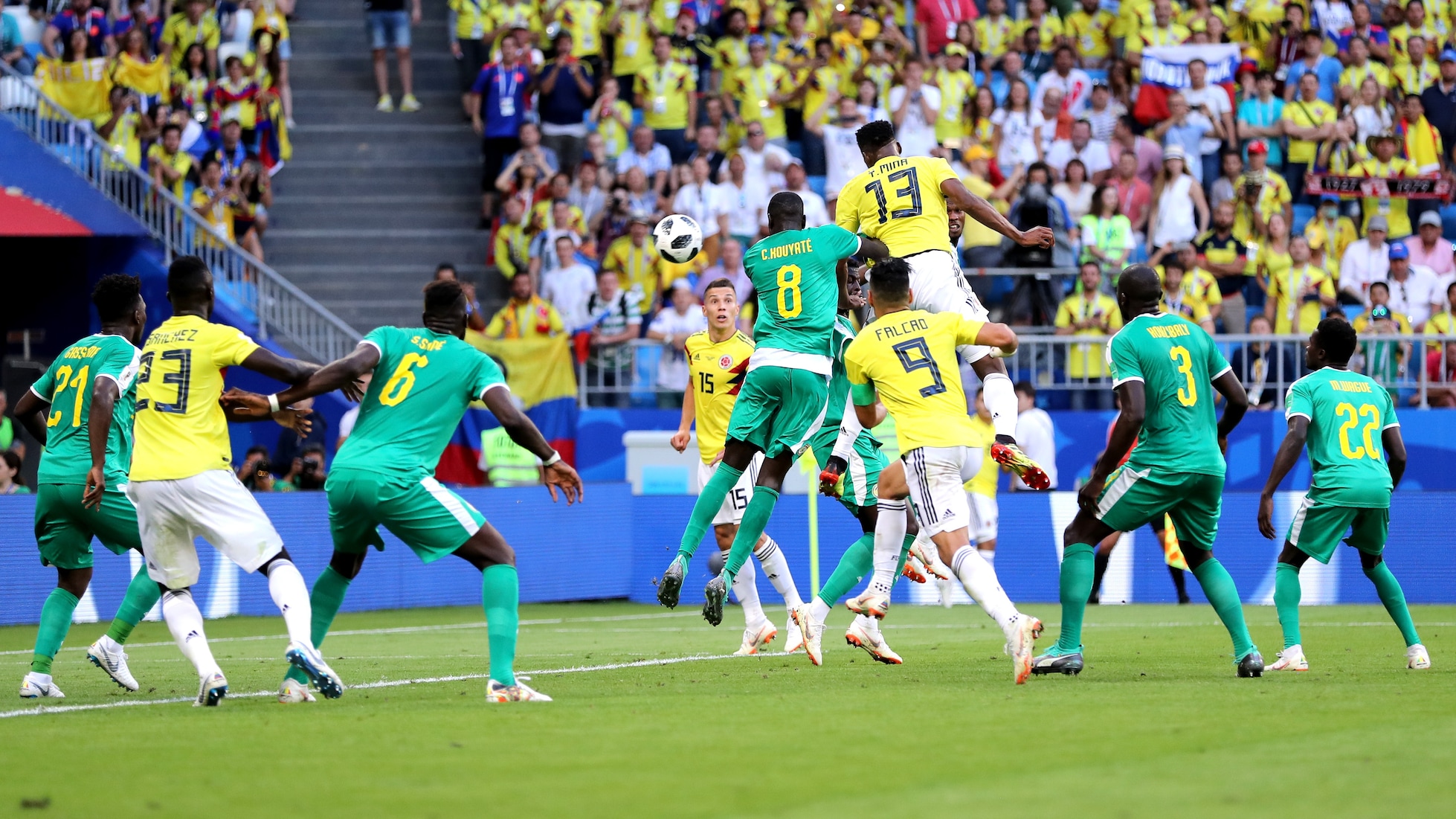 Gol de Yerry Mina 74' | Senegal vs Colombia | Copa Mundial de la FIFA Rusia 2018™