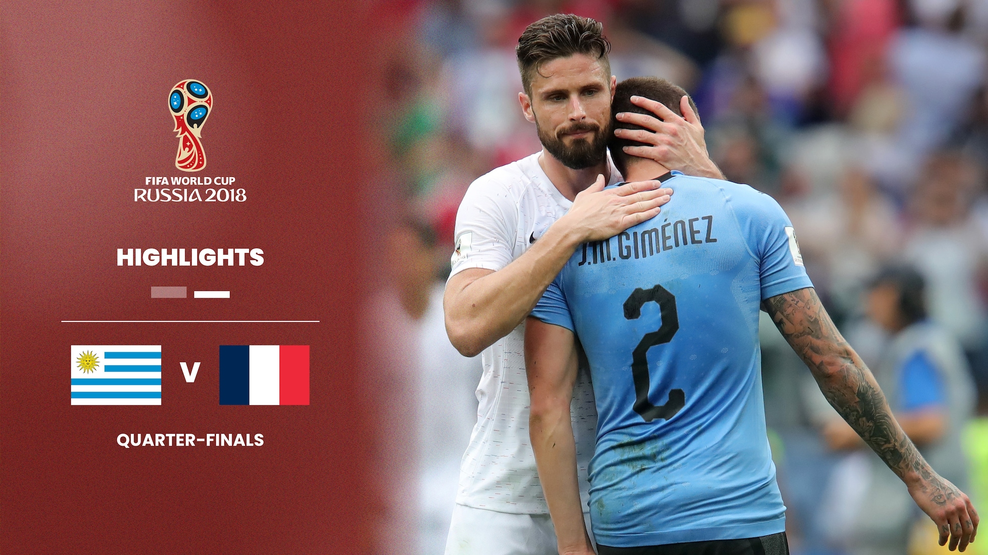Uruguay - Francia | Quarti di finale | Coppa del Mondo FIFA Russia 2018 | Highlights