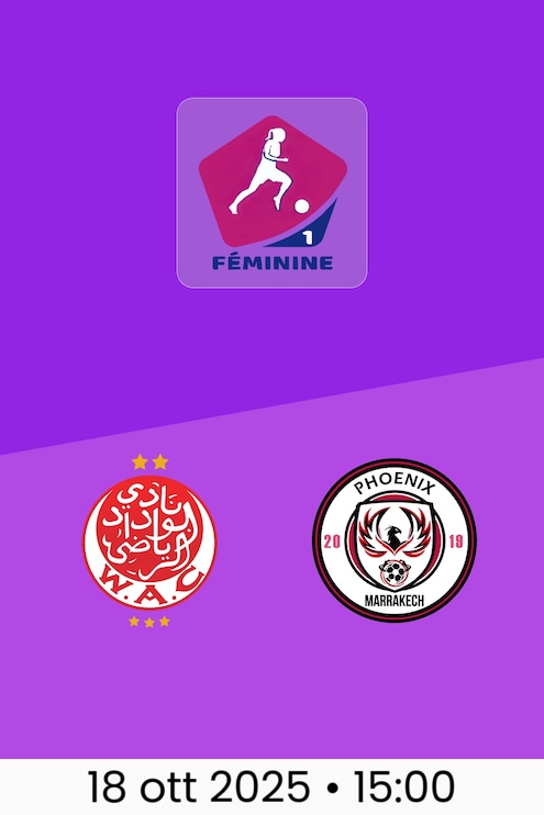 Wydad de Casablanca - Phoenix Football Academy | Campionato Femminile D1 2025-26