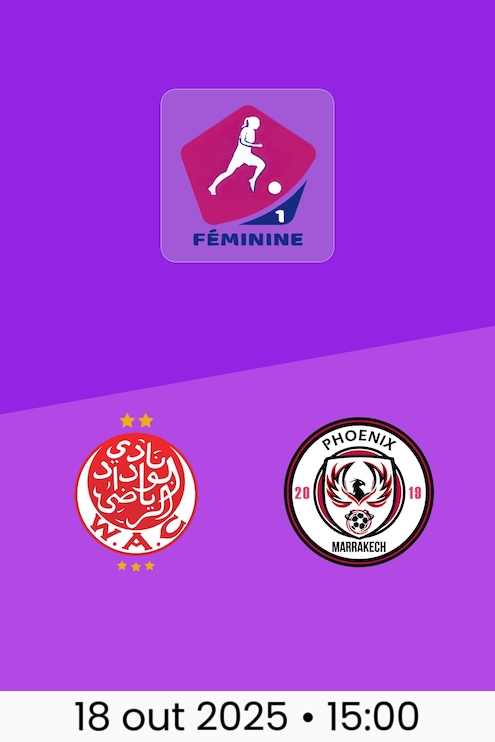 Wydad de Casablanca x Phoenix Football Academy | Campeonato Feminino D1 2025-26