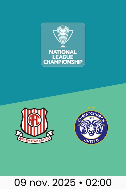 Birkenhead United - Christchurch United | Championnat de la Ligue Nationale 2025