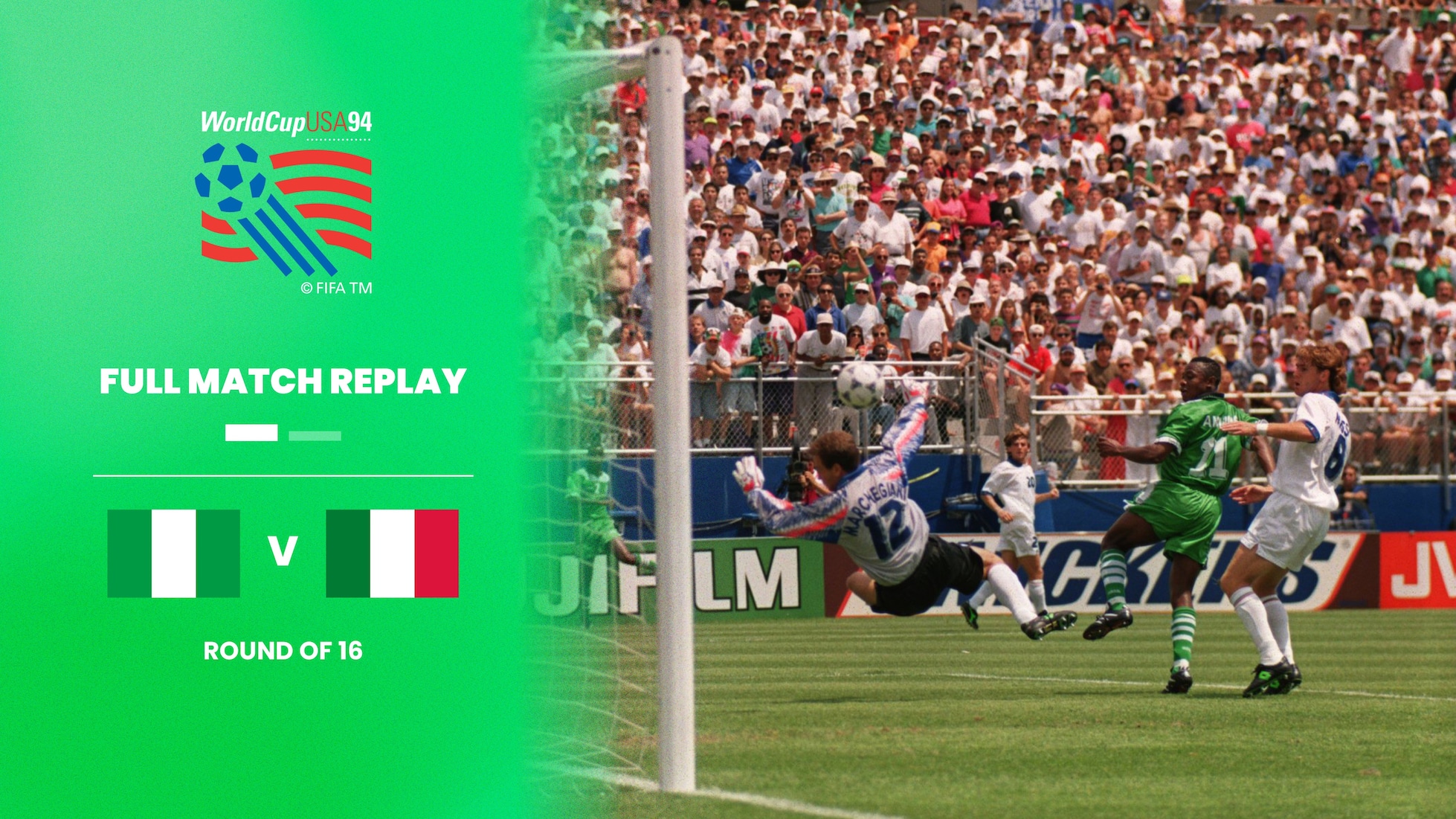 Nigeria - Italien | Achtelfinale | FIFA Fussball-Weltmeisterschaft USA 1994™ | Spiel in voller Länge