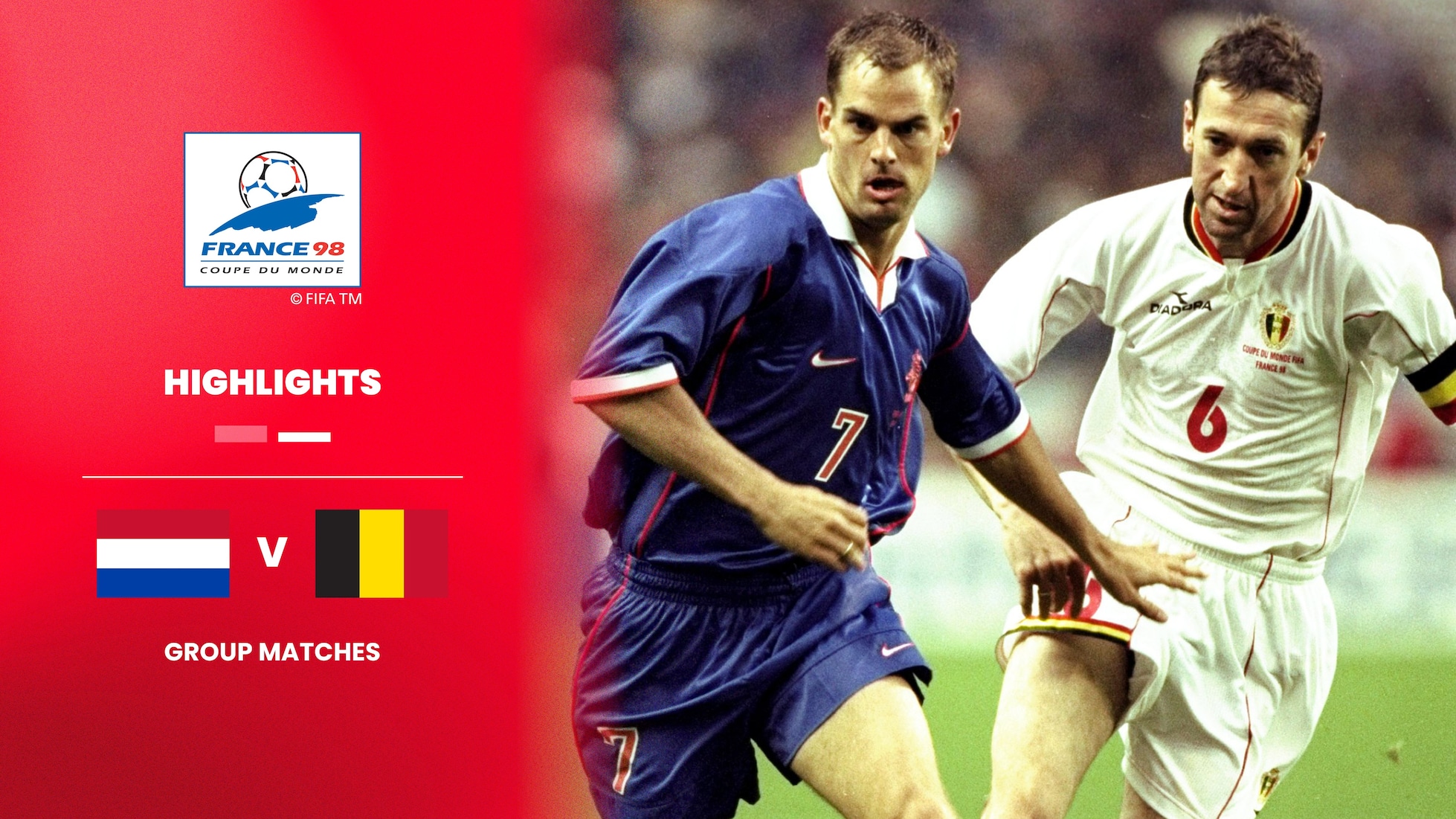 Netherlands v Belgium | Group E | 1998 FIFA World Cup France™ | Highlights