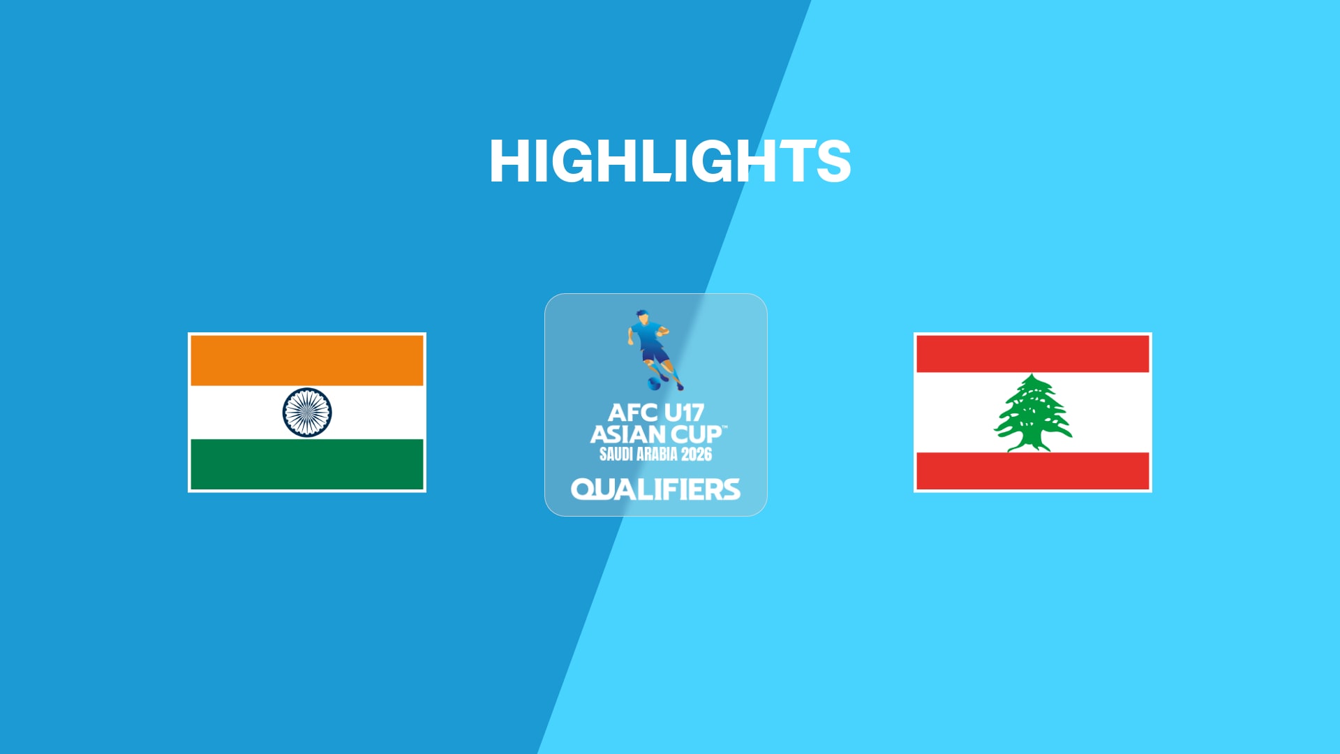 India vs Líbano | Grupo D | Clasificatorios de la Copa Asiática Sub-17 de la AFC 2026 | Highlights