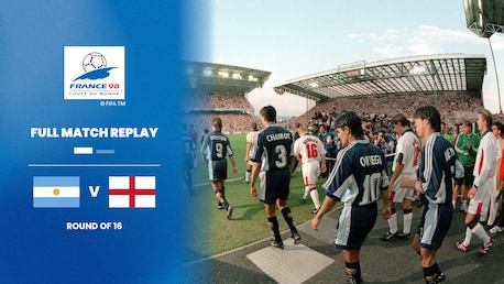 Argentina vs Inglaterra | Octavos de final | Copa Mundial de la FIFA Francia 1998™ | Partido Completo