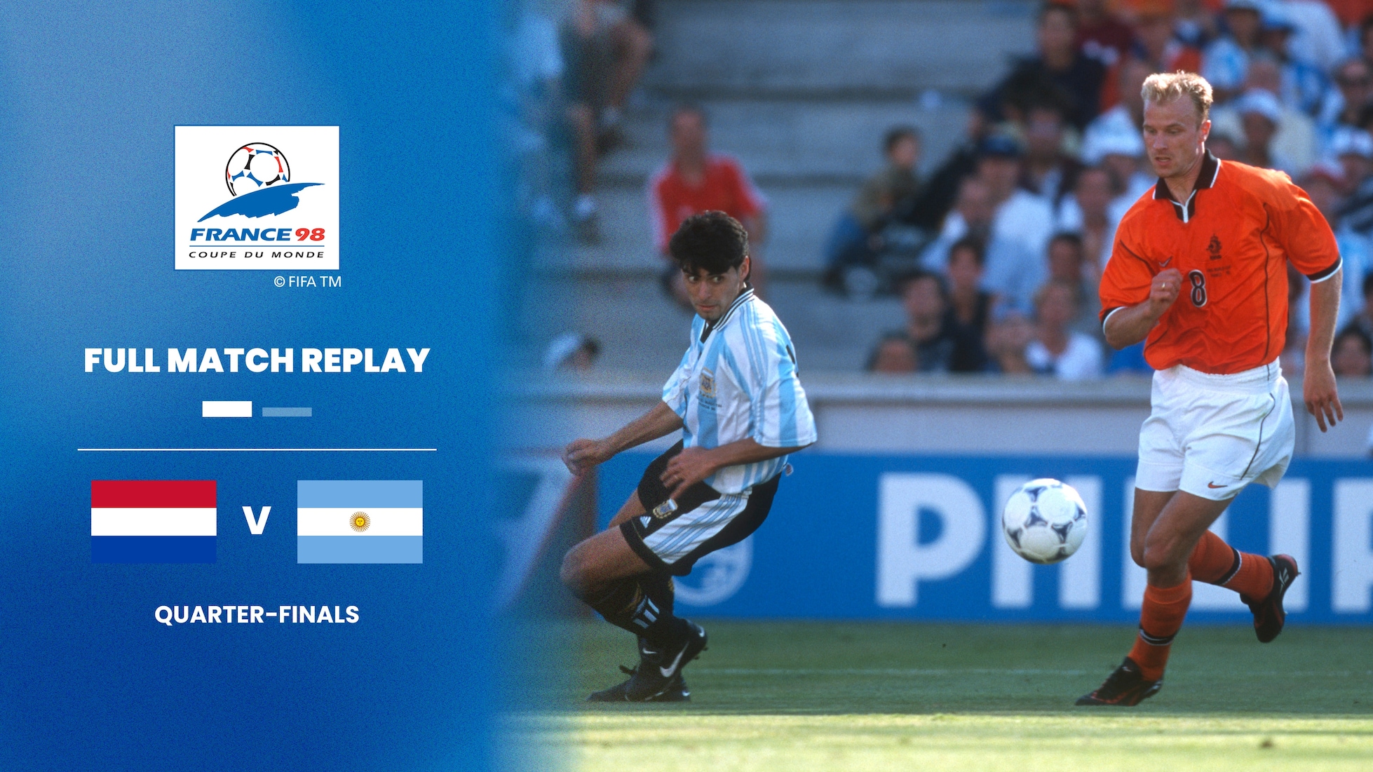 Holanda x Argentina | Quartas de final | Copa do Mundo da FIFA França 1998™ | Jogo completo