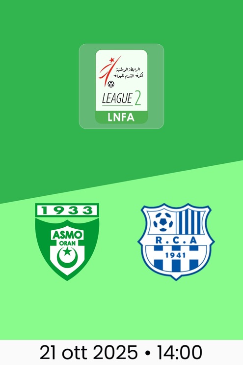 ASM Oran - RC Arbaâ | Ligue 2 2025/26