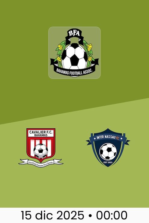 Cavalier FC - Inter Nassau FC | BFA Senior League 2025/2026