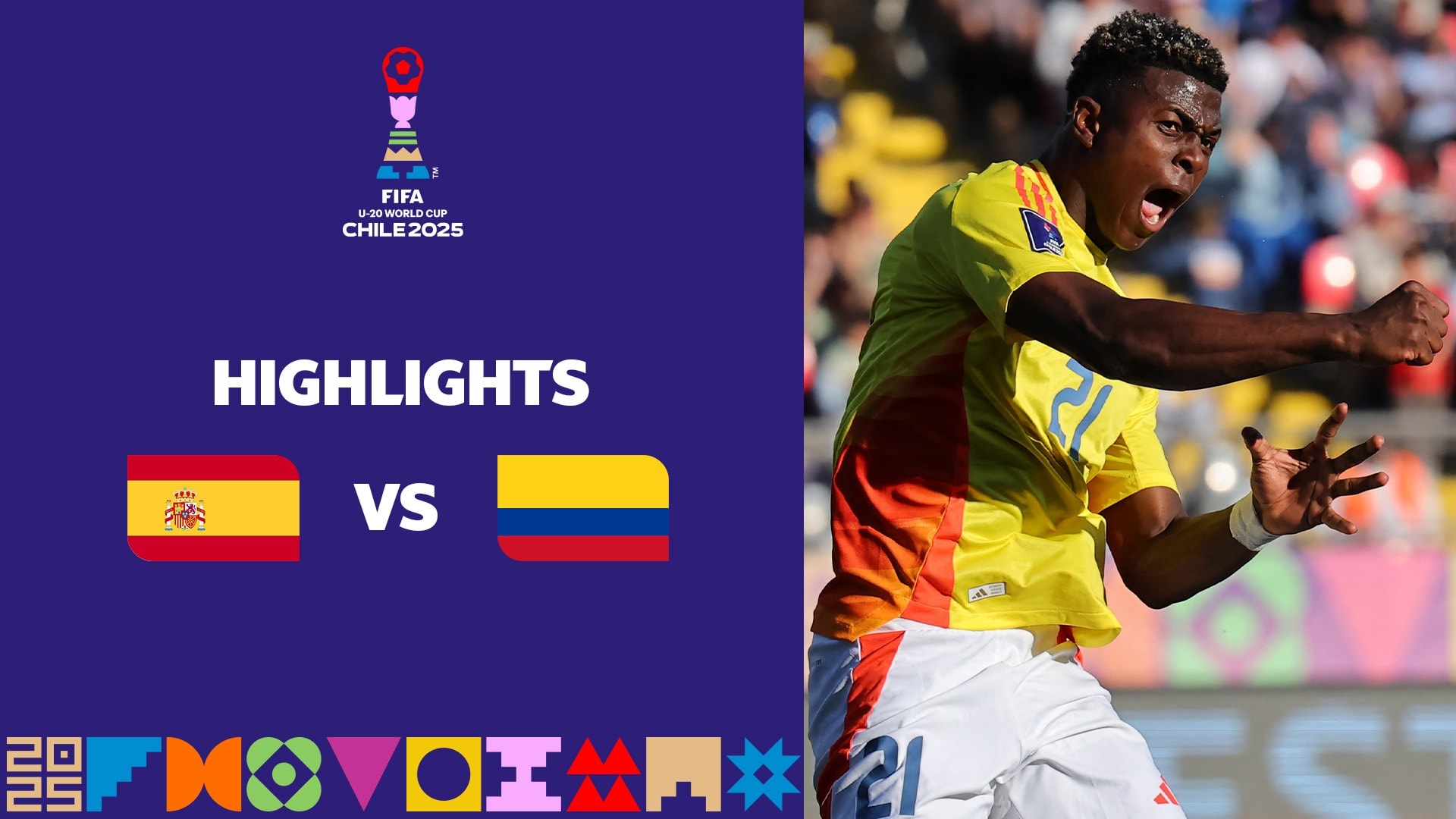 Spanien - Kolumbien | Viertelfinale | FIFA U-20-Weltmeisterschaft Chile 2025™ | Highlights