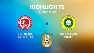 FCB Nyasa Big Bullets vs Civil Service United | Cuartos de final | FDH Bank Cup | Malawi | Highlights