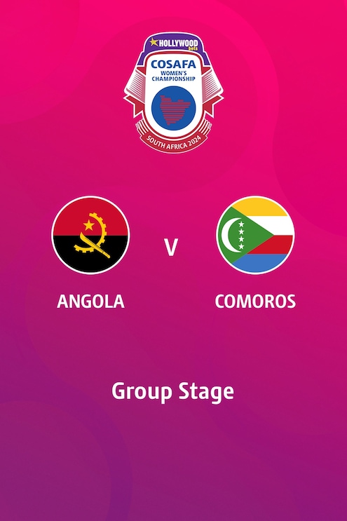 Angola vs Comoras | Fase de grupos | HOLLYWOODBETS COSAFA Women's Championship 2024 | Partido completo