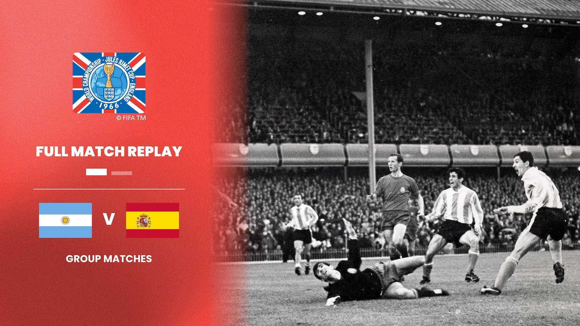 Argentina - Spagna | Gruppo 2 | Coppa del mondo FIFA Inghilterra 1966 | Match completo