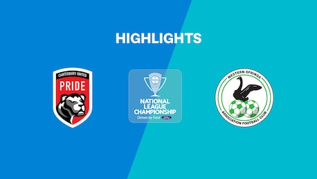 Canterbury United Pride vs Western Springs | Campeonato Nacional Femenino 2025 | Highlights