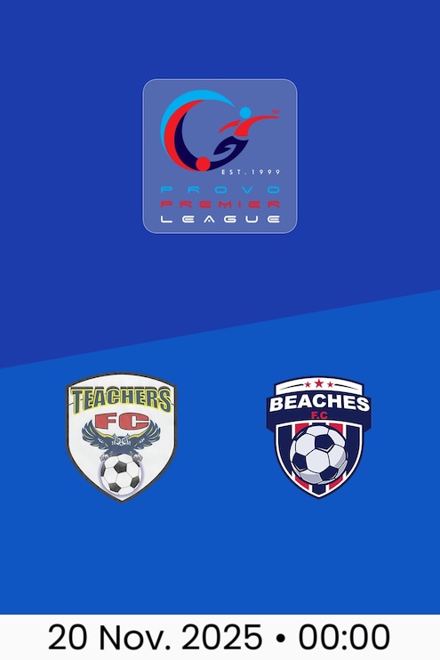 Teachers FC - Beaches FC | Provo Premier League 2025-26
