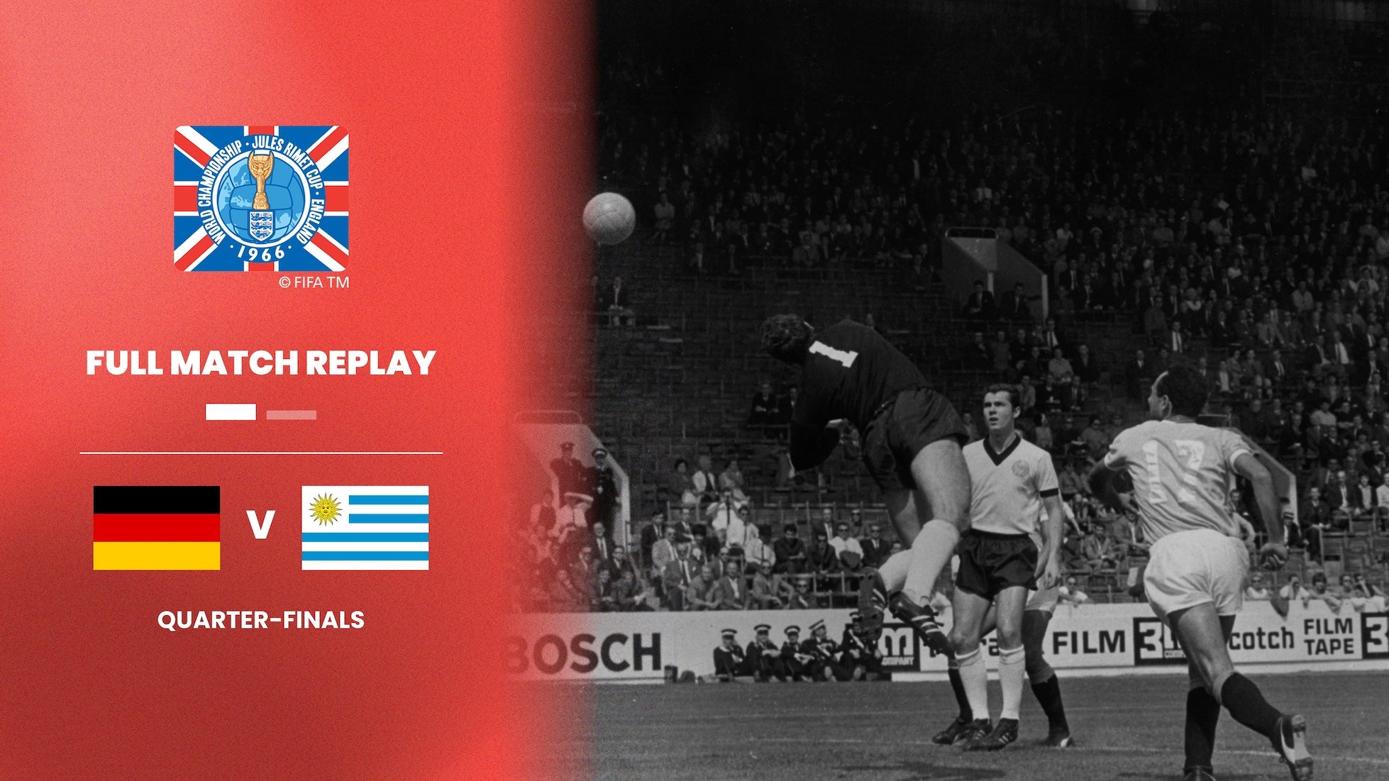 Germania Ovest - Uruguay | Quarti di finale | Coppa del mondo FIFA Inghilterra 1966 | Match completo