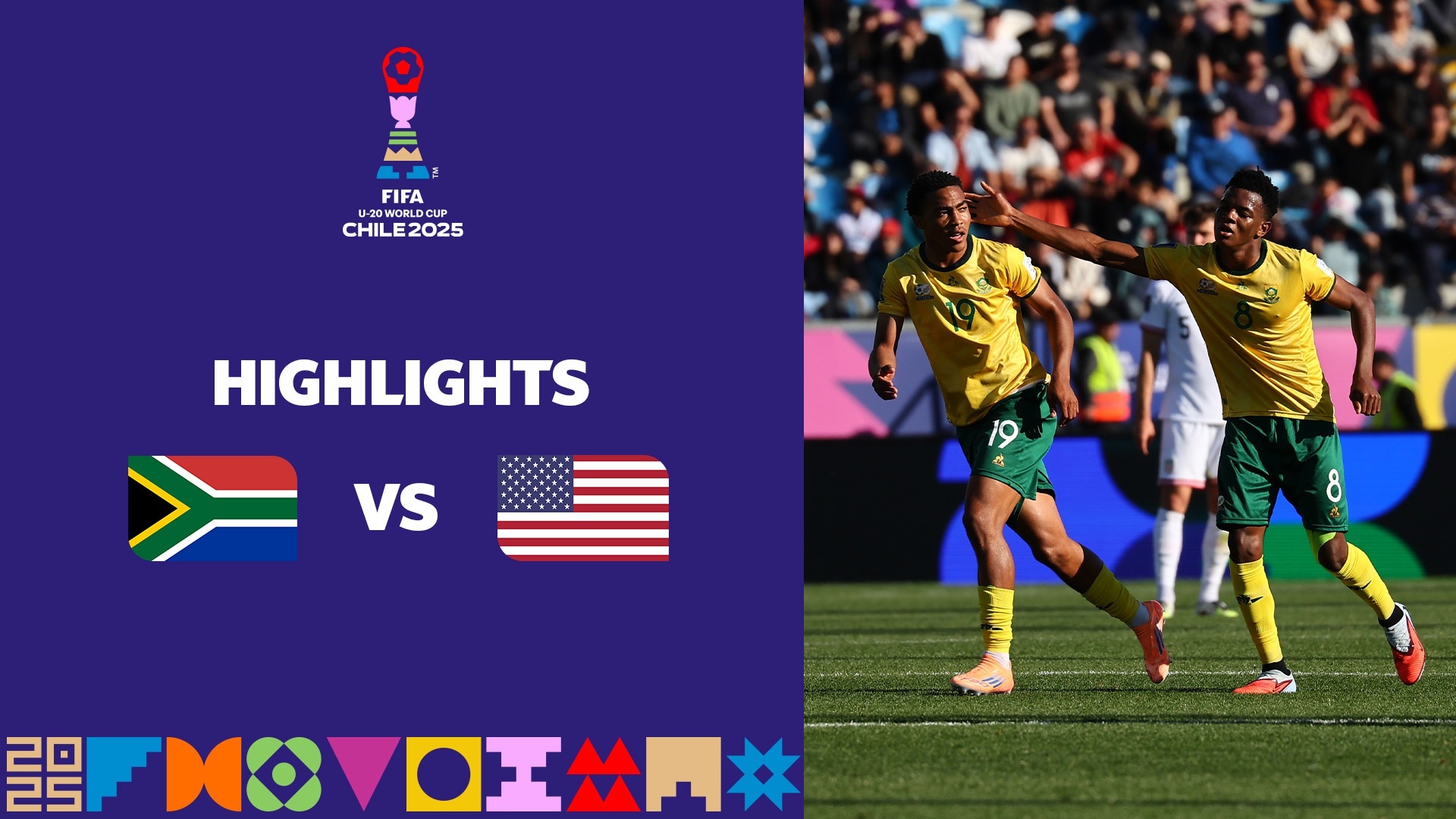 Südafrika - USA | Gruppe E | FIFA U-20-Weltmeisterschaft Chile 2025™ | Highlights
