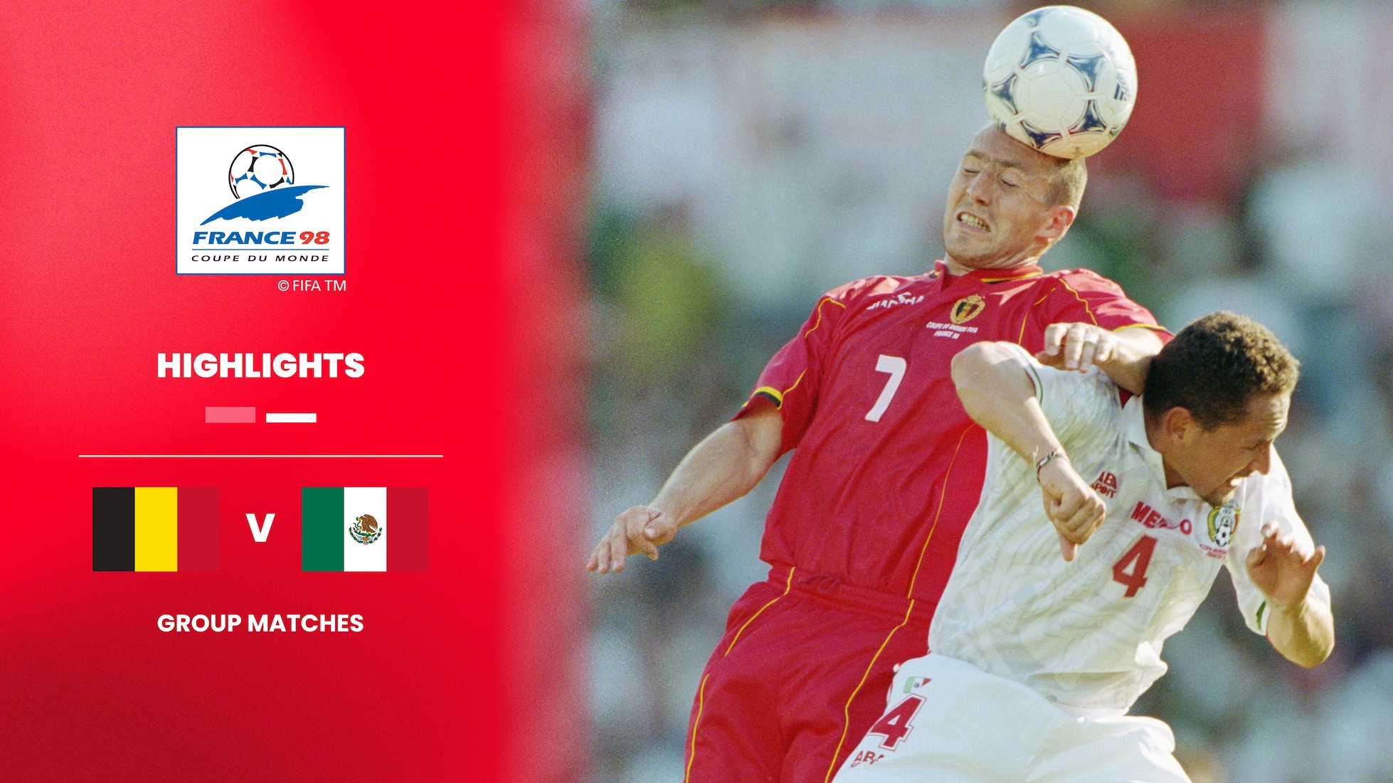 Bélgica vs México | Grupo E | Copa Mundial de la FIFA Francia 1998™ | Highlights