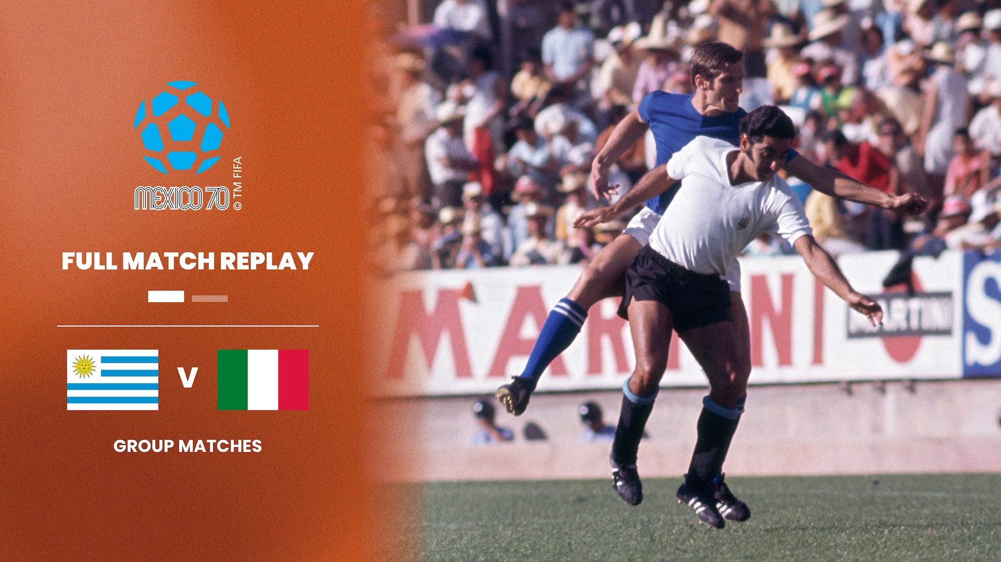 Uruguay vs Italia | Grupo 2 | Copa Mundial de la FIFA México 1970™ | Partido Completo