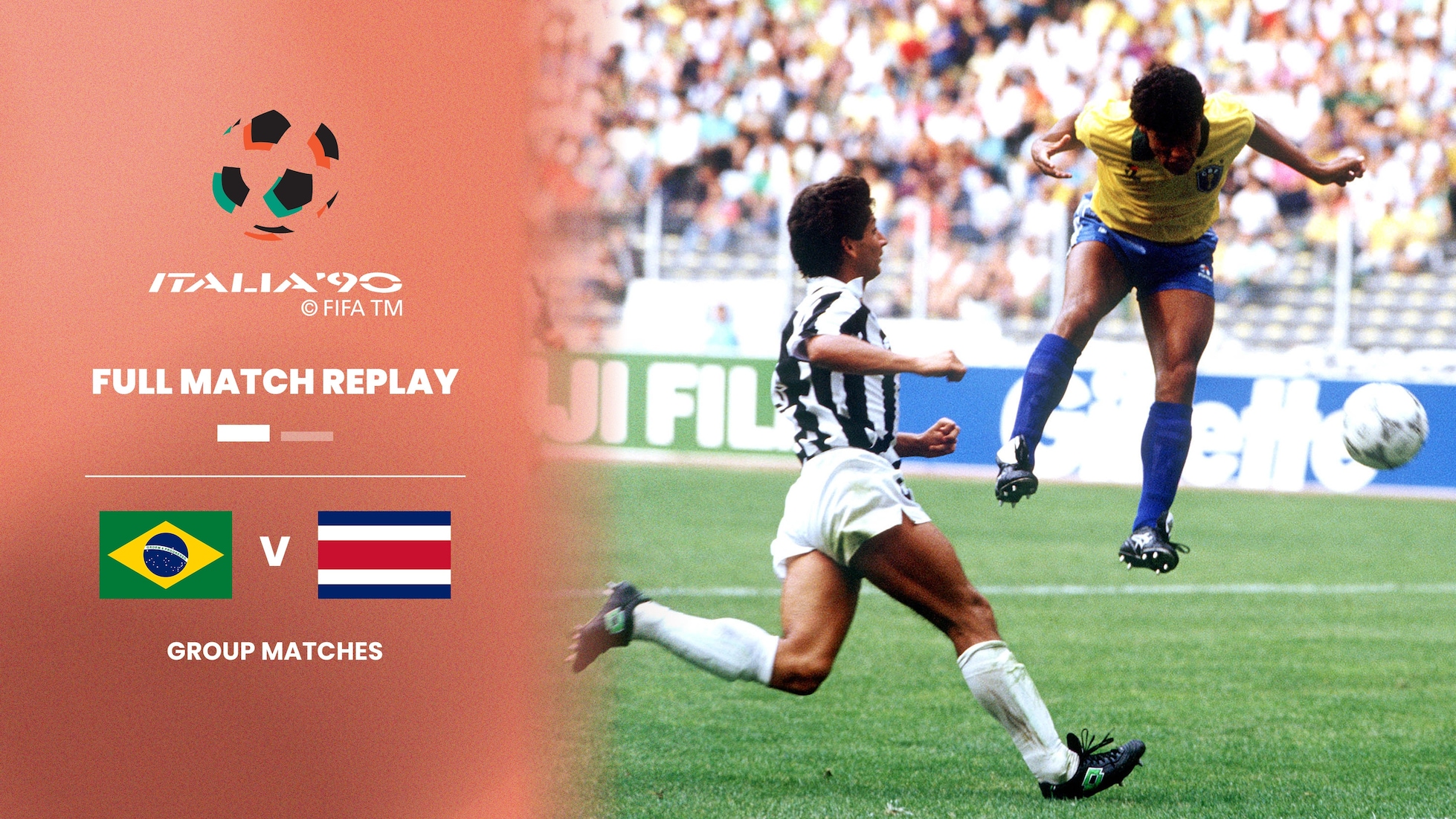 Brasil x Costa Rica | Grupo C | Copa do Mundo da FIFA Itália 1990 | Jogo completo