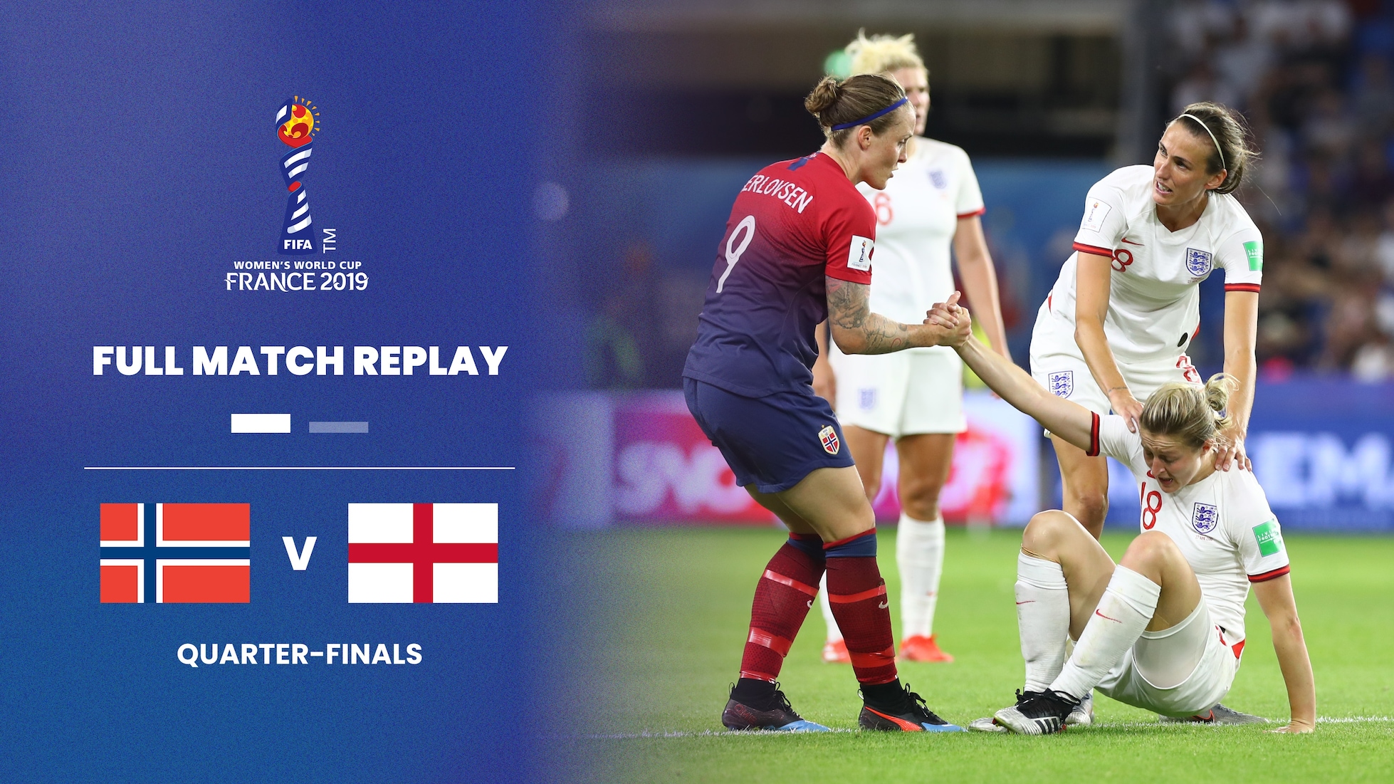 Norvège - Angleterre | Quarts de finale | Coupe du Monde Féminine de la FIFA, France 2019™ | Match complet