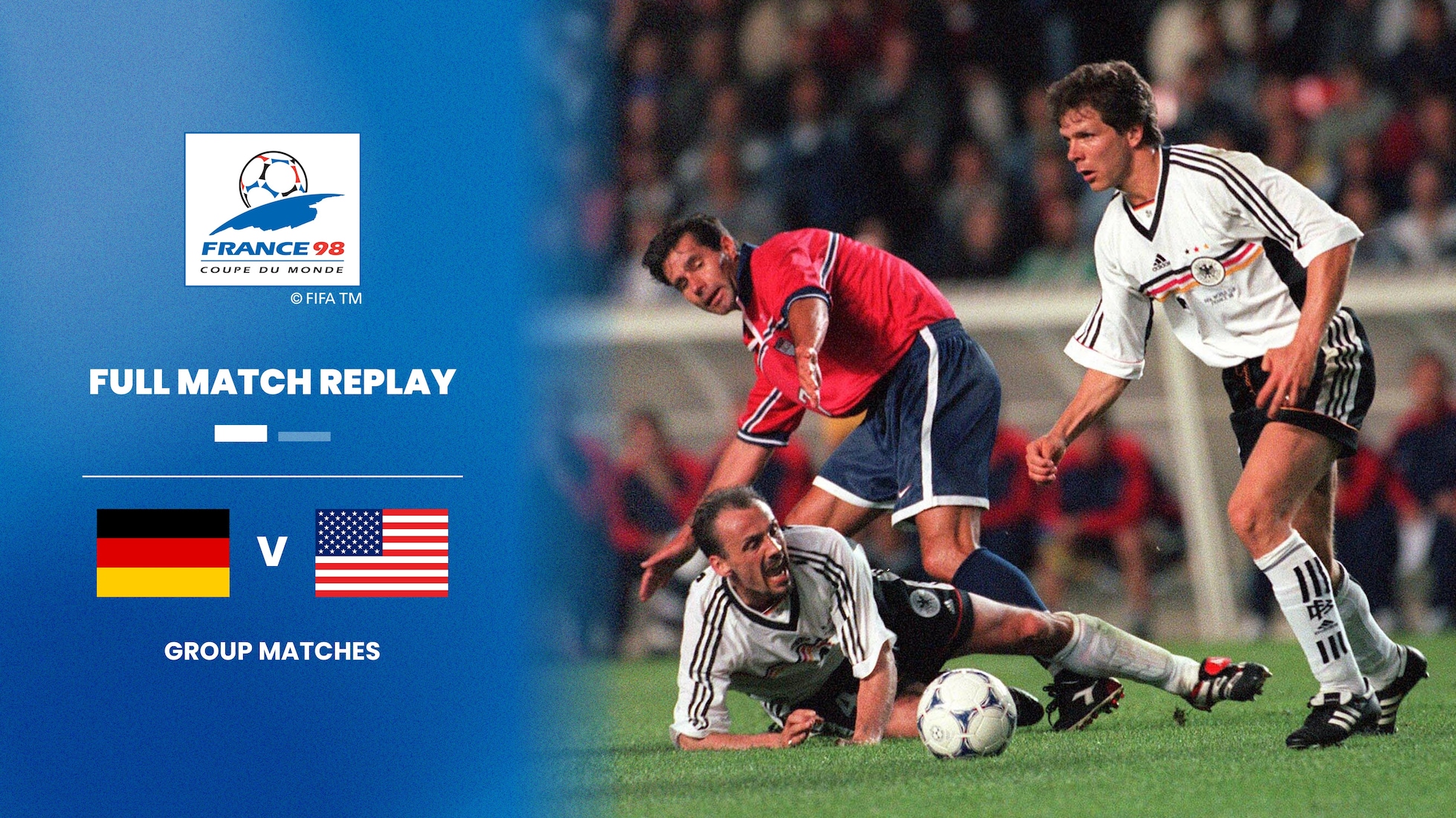 Alemanha x Estados Unidos | Grupo F | Copa do Mundo da FIFA França 1998™ | Jogo completo