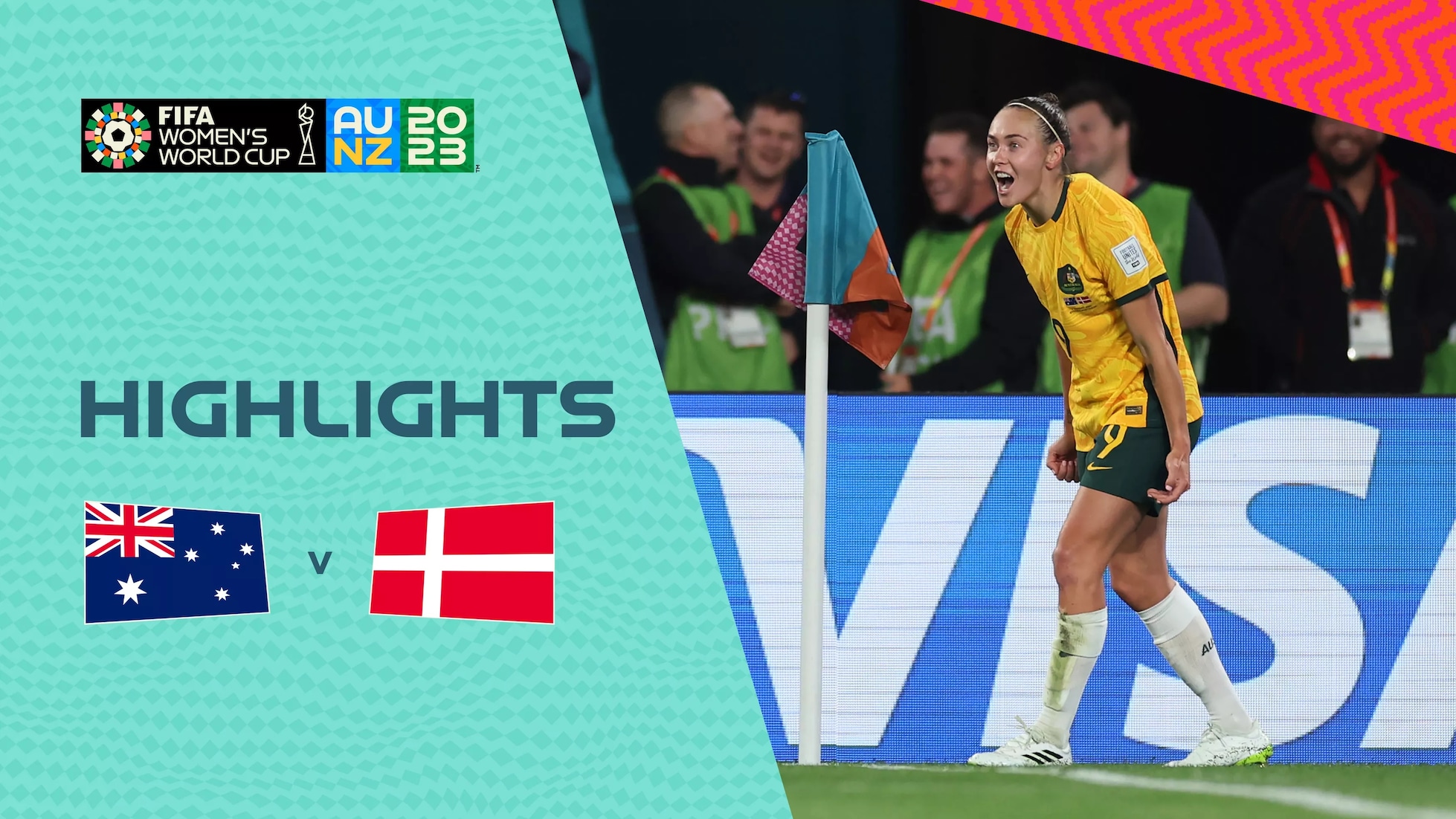 Australia v Denmark | Round of 16 | FIFA Women's World Cup Australia & New Zealand 2023™ | Highlights (No Commentary)