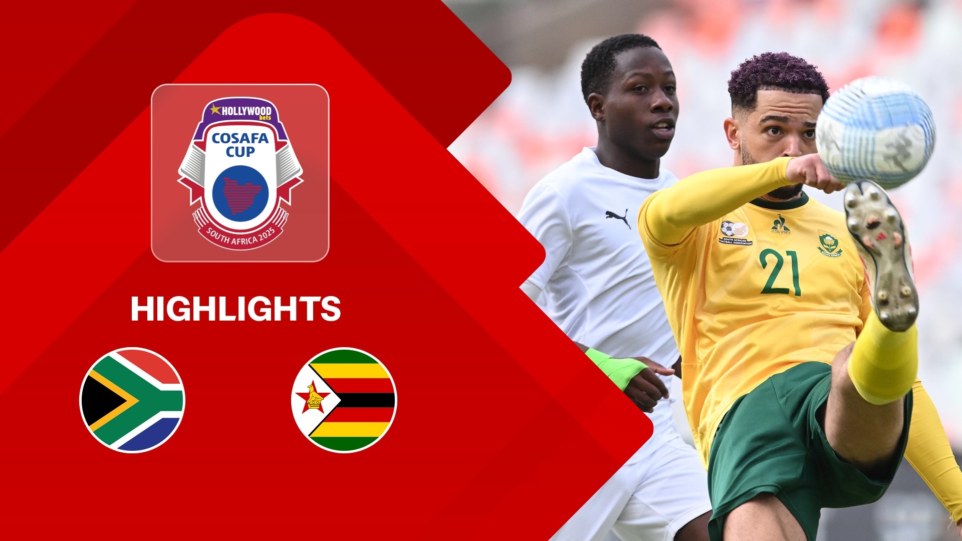 Sudáfrica vs Zimbabue | Fase de grupos | HOLLYWOODBETS COSAFA Cup 2025 | Highlights