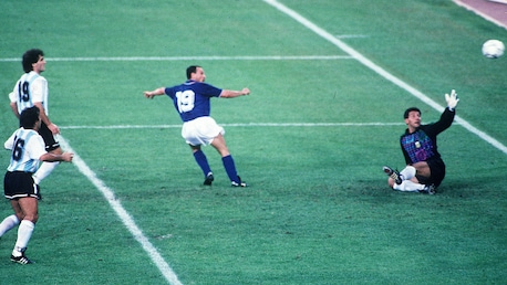 Salvatore Schillaci Goal 17' | Italy vs Argentina | 1990 FIFA World Cup Italy™