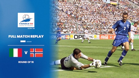 Italia vs Noruega | Octavos de final | Copa Mundial de la FIFA Francia 1998™ | Partido Completo