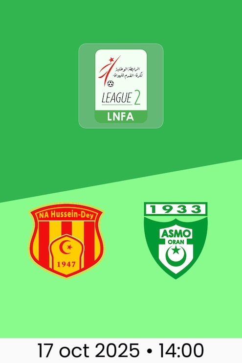 NA Hussein Dey vs ASM Oran | Ligue 2 2025/26