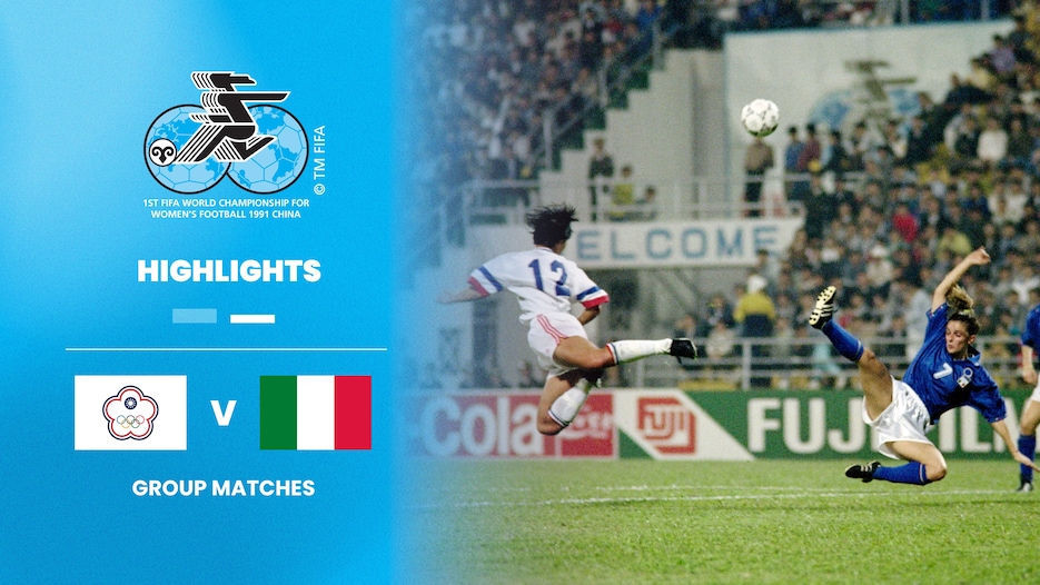 China Taipéi vs Italia | Grupo C | Copa Mundial del Fútbol Femenino de la FIFA RP China 1991™ | Highlights