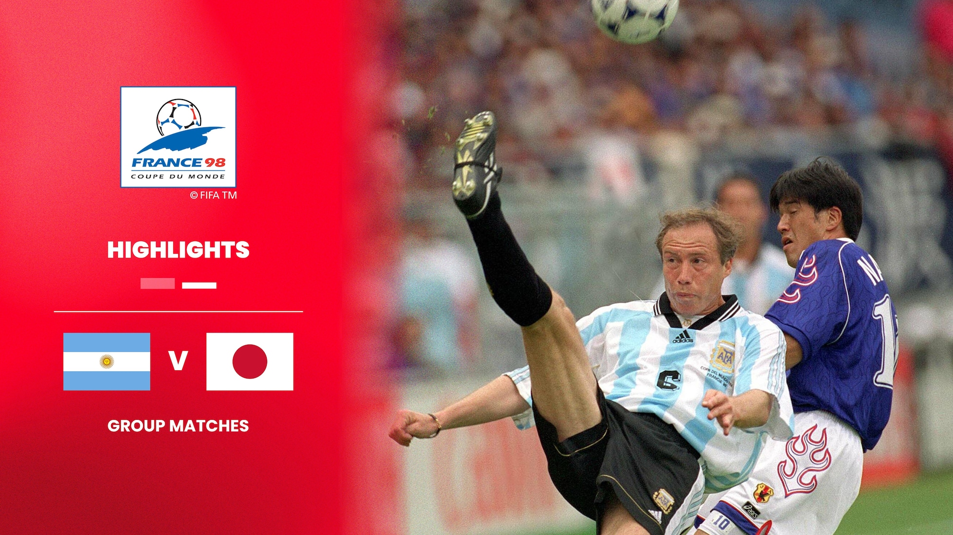 Argentina - Giappone | Gruppo H | Coppa del mondo FIFA Francia 1998 | Highlights