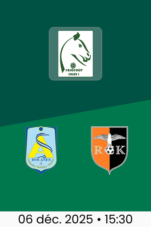 AS Douanes - RCK | Burkina Faso Ligue 1 2025-26
