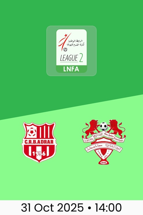 CRB Adrar v US Bechar Djedid | Ligue 2 2025/26
