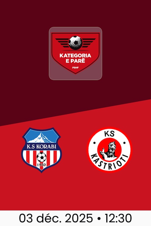 Korabi Peshkopi - Kastrioti Krujë | Kategoria e Parë 2025/26