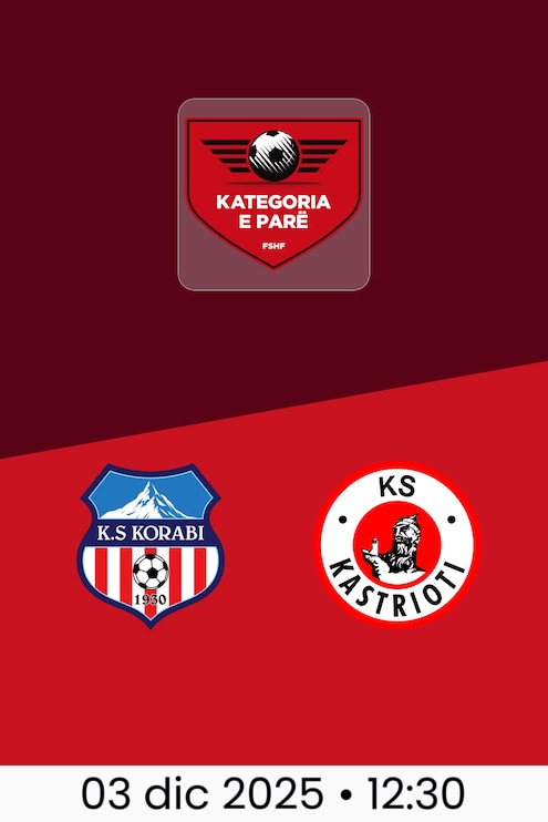 Korabi Peshkopi - Kastrioti Krujë | Kategoria e Parë 2025/26