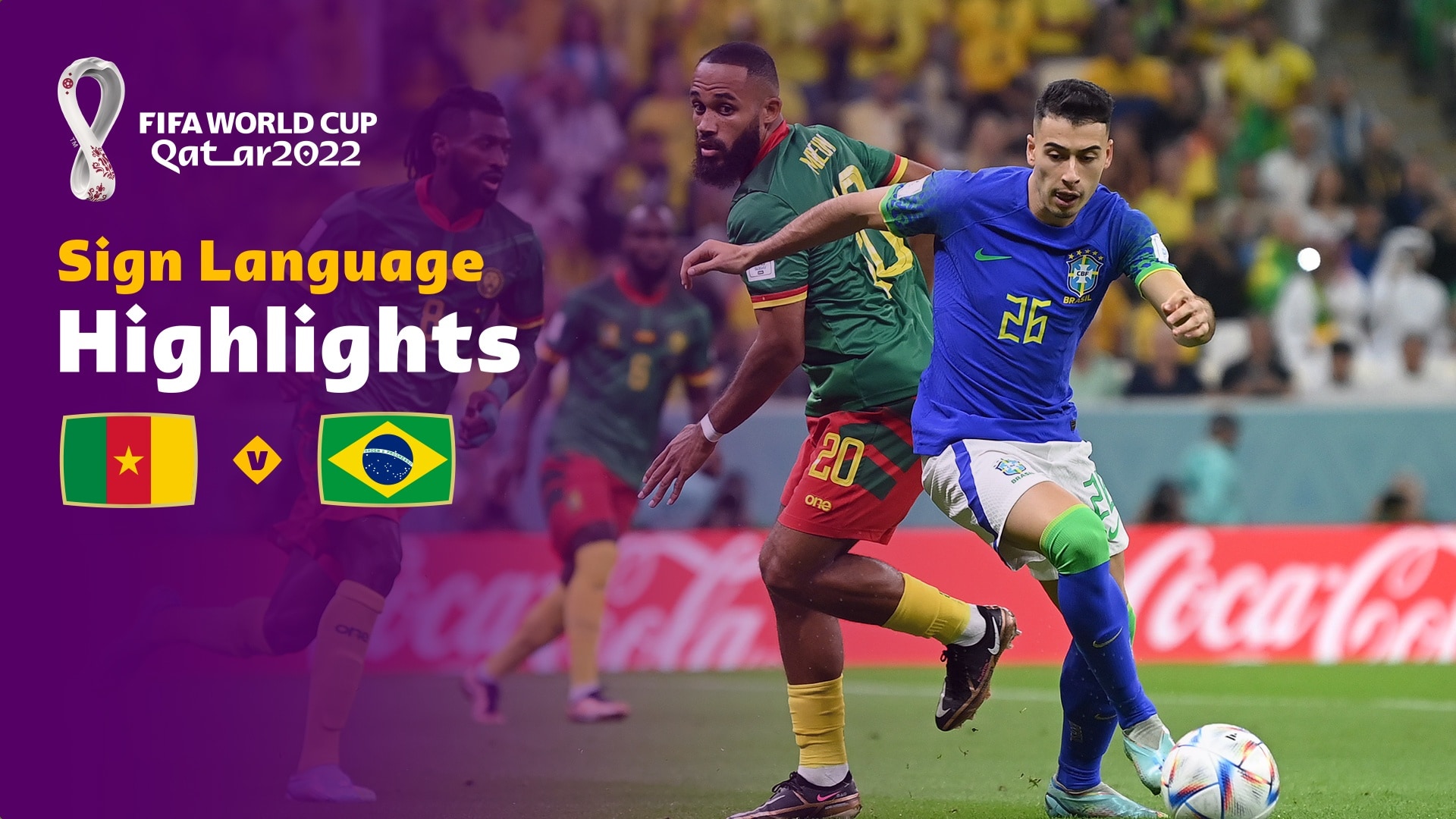 Camarões x Brasil | Grupo G | Copa do Mundo FIFA de 2022, no Qatar | Melhores momentos (Linguagem de sinais)