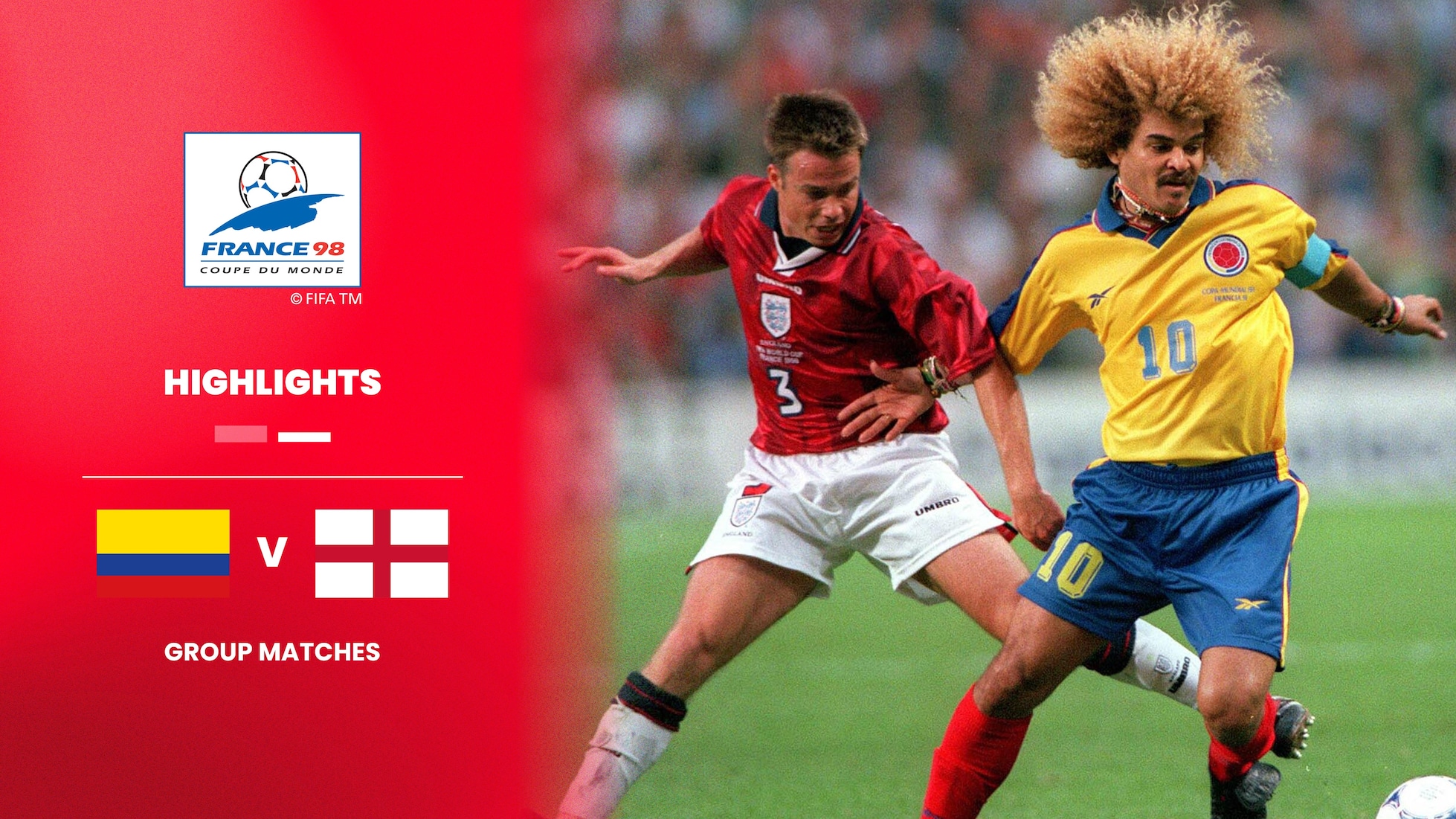Colombia v England | Group G | 1998 FIFA World Cup France™ | Highlights