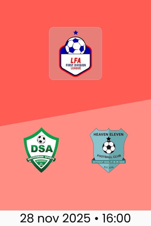 Discoveries SA - Heaven Eleven | LFA First Division League 2025/26