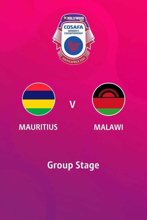 Maurício x Malawi | Fase de grupos | HOLLYWOODBETS COSAFA Women's Championship 2024 | Jogo completo